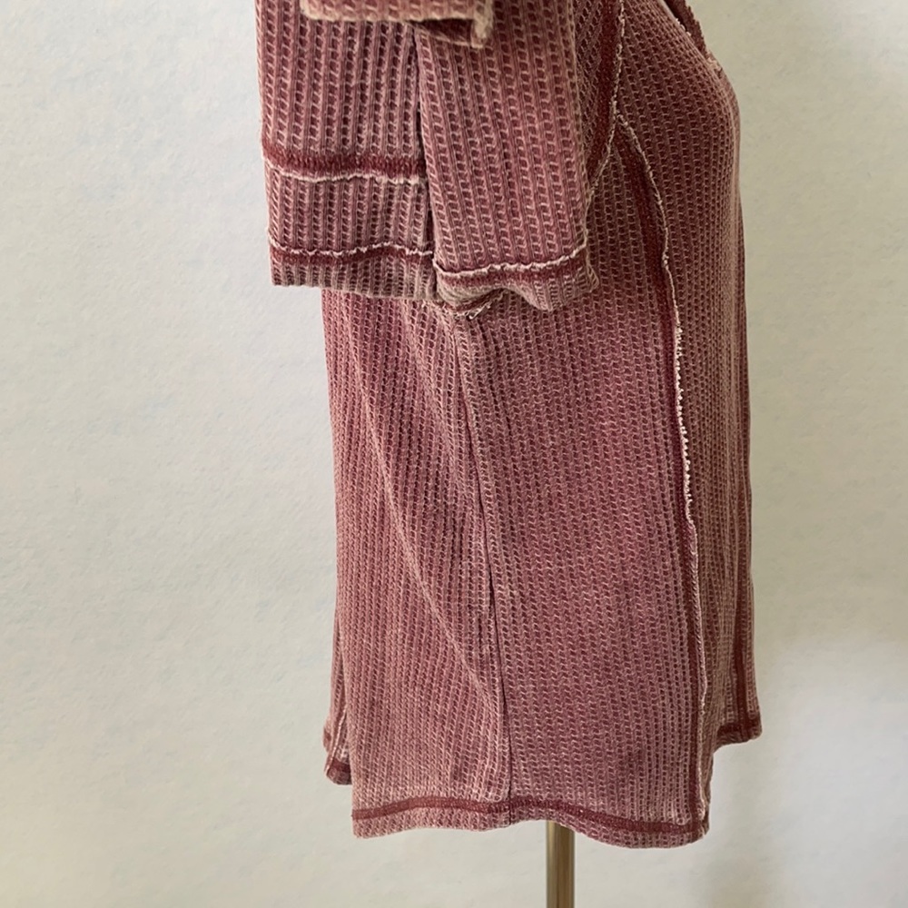 American Rag Thermal Ribbed Long Sleeve Rag Shirt - Picture 5 of 12